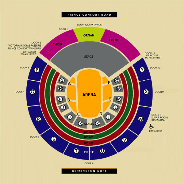 Royal Albert Hall Seating Plan